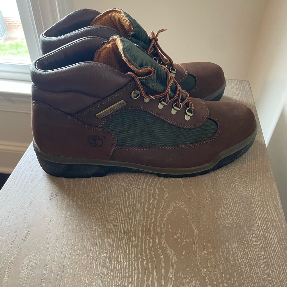 Timberland Men's Brown and Olive Boots